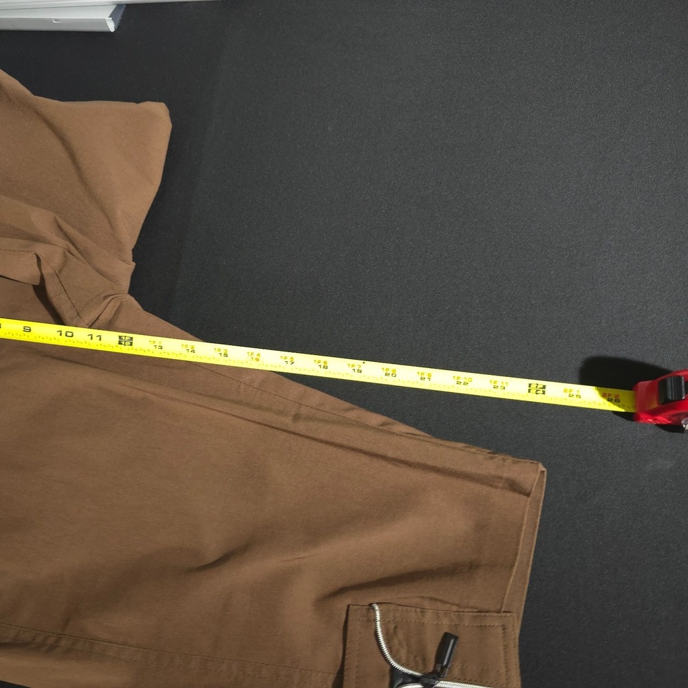 JAMIE SADOCK Cropped Capri Athletic Shorts Pants Womens Sz 8 Brown Khaki Nylon - Picture 4 of 13